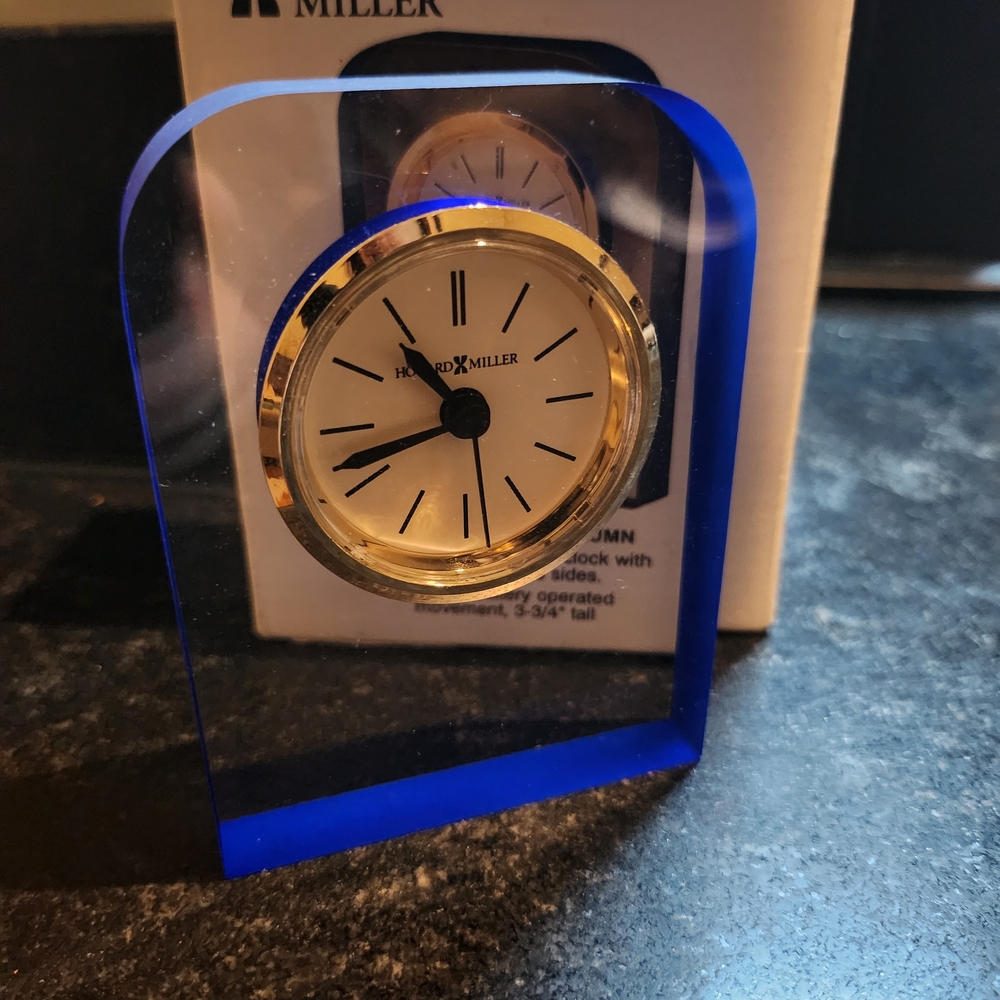Howard Miller Cobalt Column Table Clock